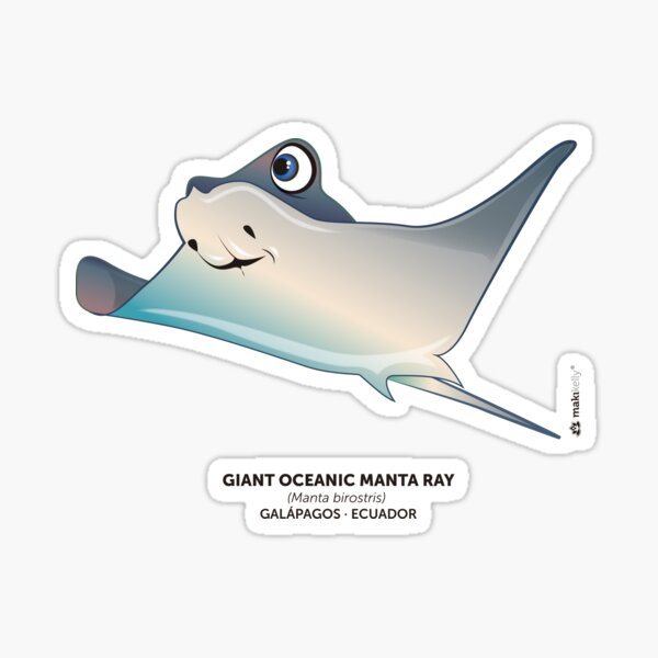 Giant Oceanic Manta Ray Sticker
