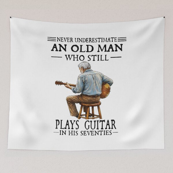 Item preview, Never Underestimate an Old Man with A Guitar Player designed and sold by Cheesymatiion.