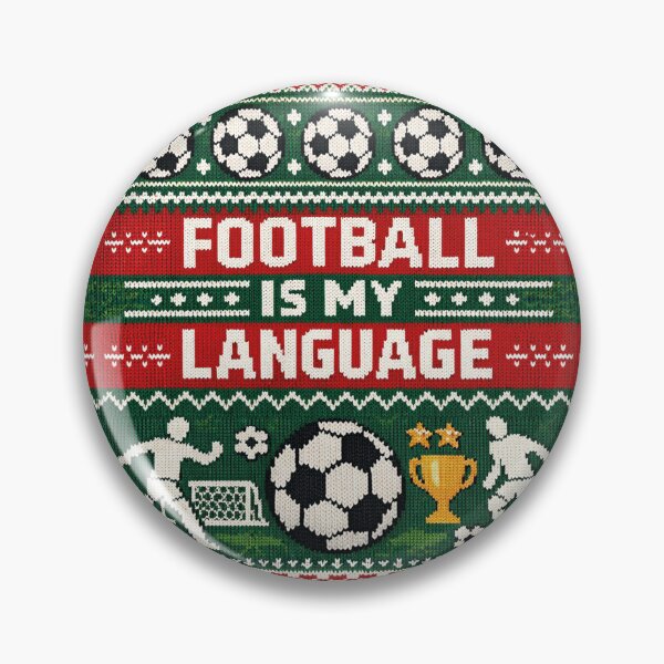 Item preview, Football Is My Language Football Knitting Pattern Style designed and sold by Mauswohn.