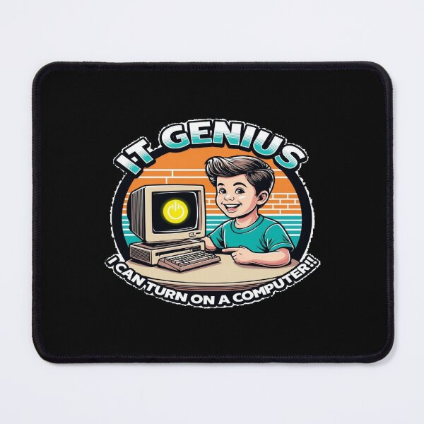 Item preview, Funny IT Genius Kids Computer Art – Retro Cartoon Tech Humor Illustration for Digital Creators designed and sold by Bright Nest Studio.