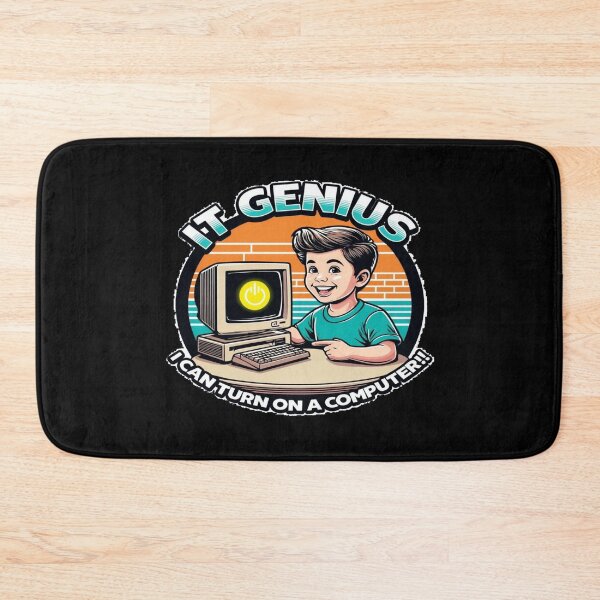 Item preview, Funny IT Genius Kids Computer Art – Retro Cartoon Tech Humor Illustration for Digital Creators designed and sold by Bright Nest Studio.