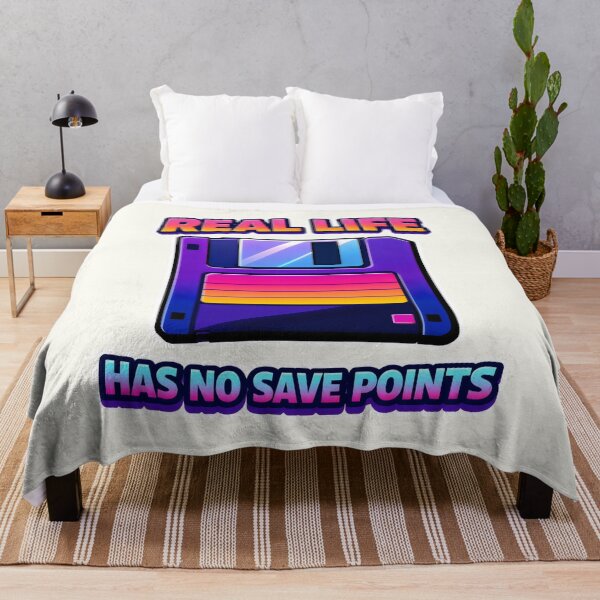 Item preview, Real Life Has No Save Points Vaporwave 90s Nostalgia designed and sold by SplashTastic.