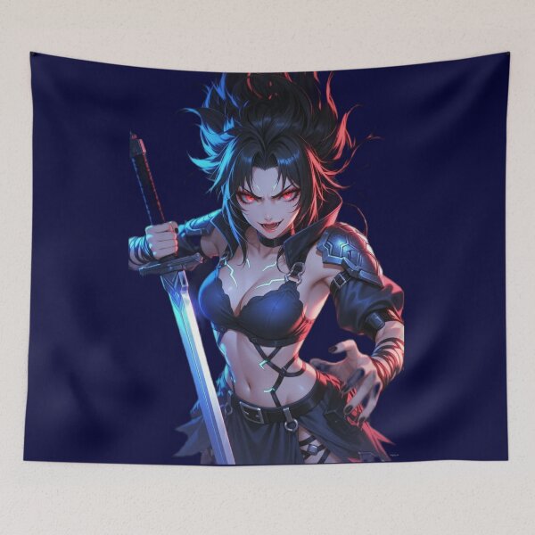 Item preview, Neon Dark Swordswoman Fury designed and sold by RadaQueen.