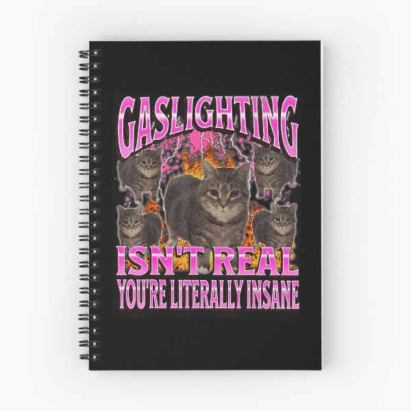 Item preview, Gaslighting Isn't Real Funny Cat Meme Collage designed and sold by tadmercado.