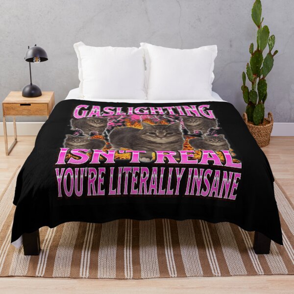 Item preview, Gaslighting Isn't Real Funny Cat Meme Collage designed and sold by tadmercado.