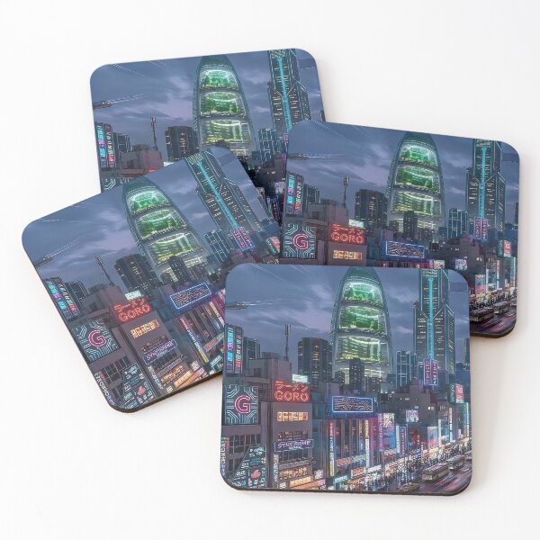 Item preview, Neon Metropolis: Futuristic Urban Skyline with Neon Lights designed and sold by ResonateUK.