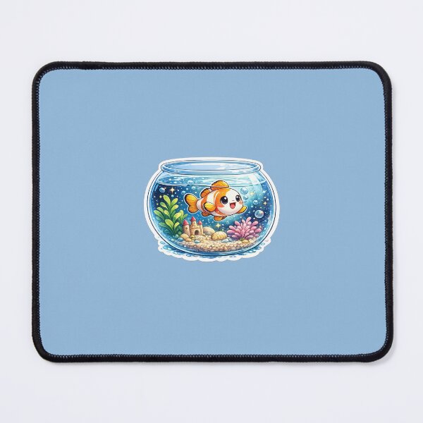 Item preview, Cute Kawaii Clownfish Fishbowl Sticker designed and sold by Qingtian814.