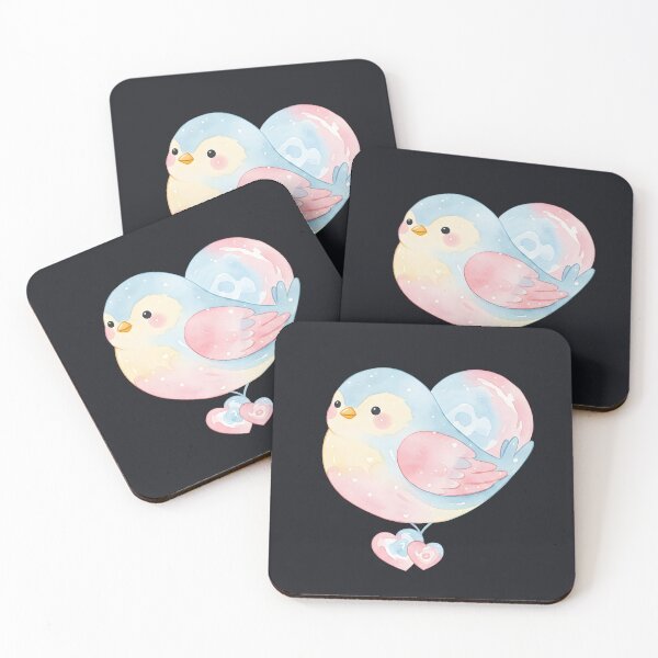 Item preview, Cute Pastel Bird with Heart designed and sold by naragon4289.
