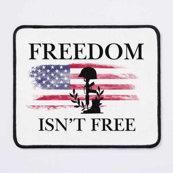 Item preview, Freedom Isn't Free USA Military Memorial Independence Day Flag designed and sold by AussieMomma.
