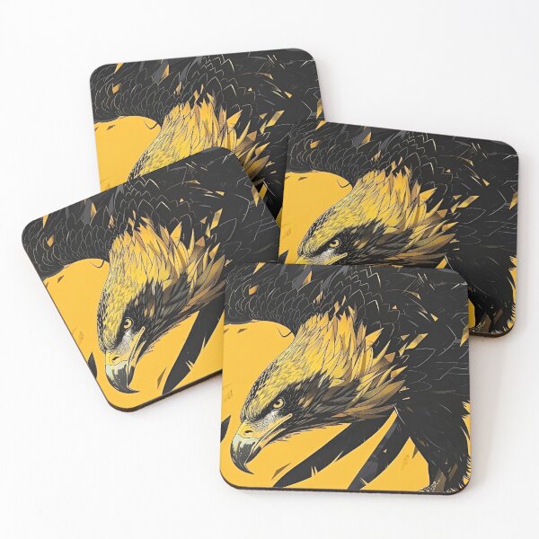 Item preview, Fierce Golden Eagle – Powerful Black and Gold Predator Bird Illustration designed and sold by Dyan4.