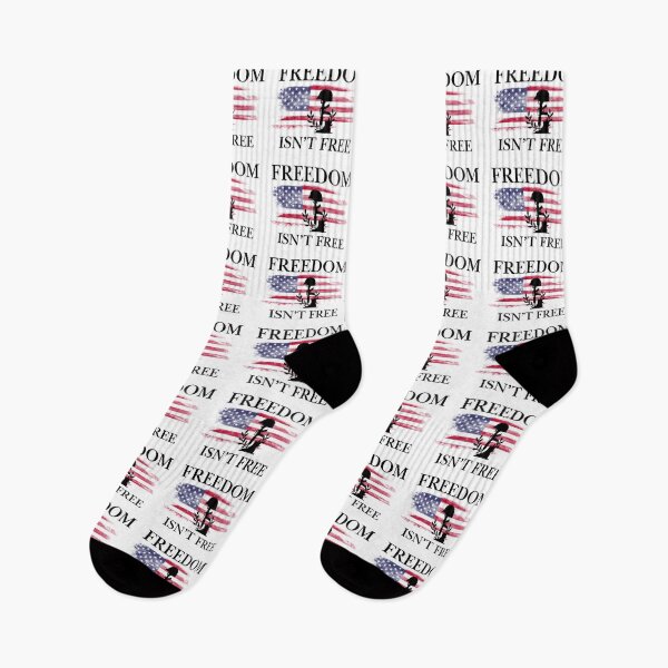 Item preview, Freedom Isn't Free USA Military Memorial Independence Day Flag designed and sold by AussieMomma.