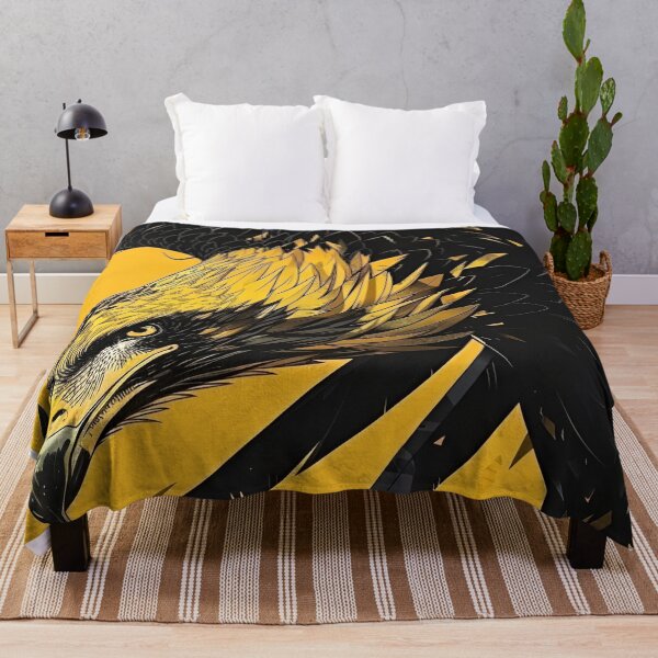 Item preview, Fierce Golden Eagle – Powerful Black and Gold Predator Bird Illustration designed and sold by Dyan4.