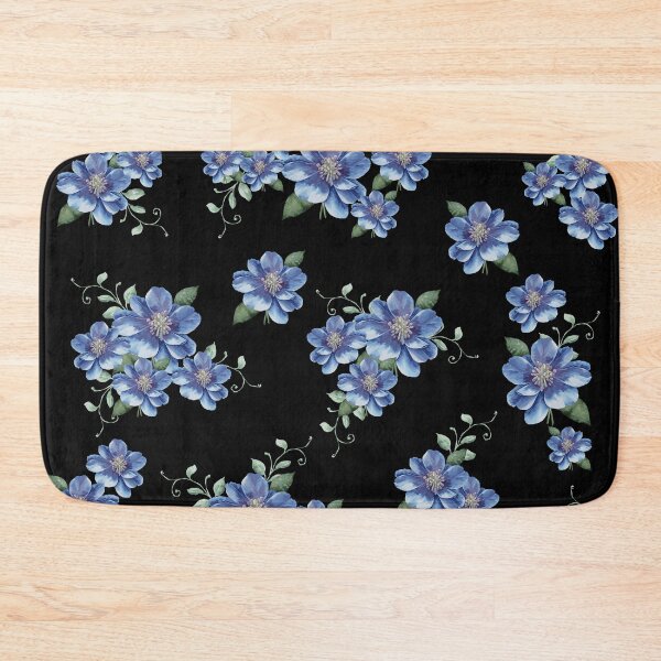 Item preview, Little blue clematis flowers designed and sold by uunaa.