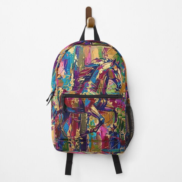 Item preview, Golden Spirit Horse – Abstract Colorful Stallion designed and sold by JuandiArt7.