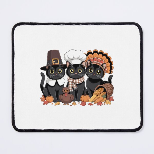 Item preview, Black Cat Cute Fall Turkey Thanksgiving designed and sold by IdunayaStore.