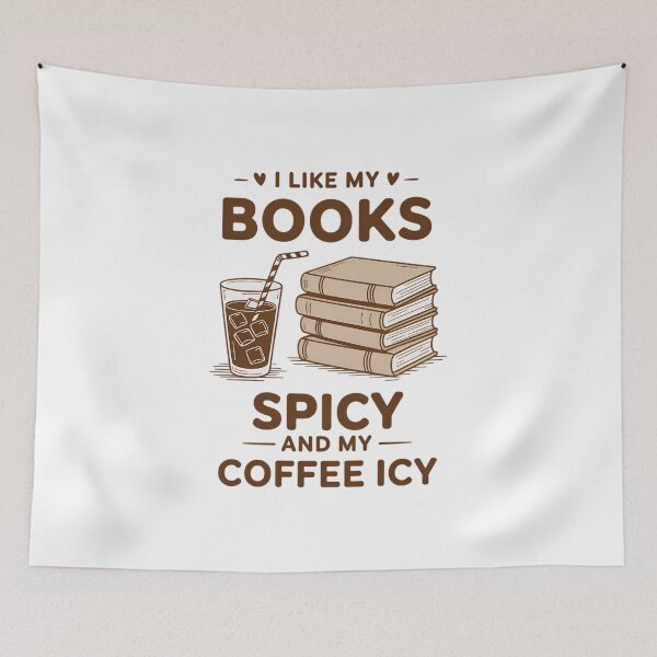 Item preview, Bookish Bookworm I Like My Books Spicy And My Coffee Icy designed and sold by IdunayaStore.
