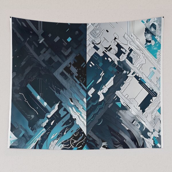 Item preview, Futuristic Cyberpunk Abstract – Sci-Fi Portal Geometric Tech Art designed and sold by Dyan4.