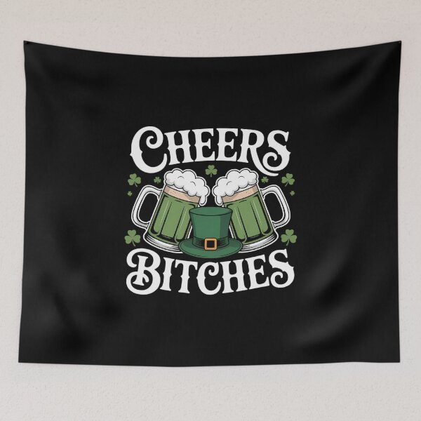 Item preview, Cheers Bitches St Patricks Day Lucky Irish Shamrock designed and sold by FaithAbbott.