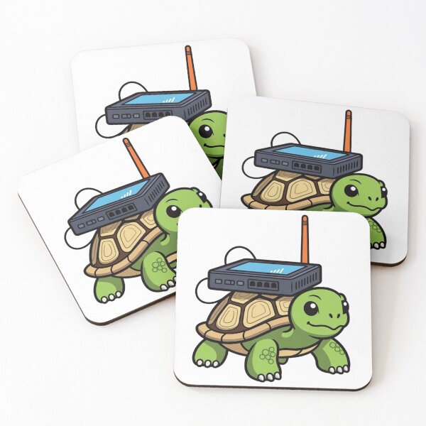 Item preview, Funny Slow WiFi Turtle - Relatable Tech Humor Sticker & Apparel designed and sold by ZYNORAworld.