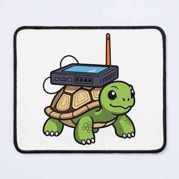 Item preview, Funny Slow WiFi Turtle - Relatable Tech Humor Sticker & Apparel designed and sold by ZYNORAworld.