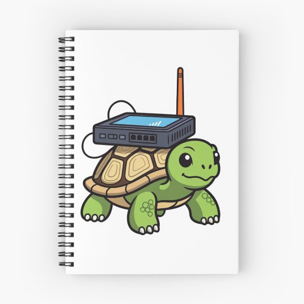 Item preview, Funny Slow WiFi Turtle - Relatable Tech Humor Sticker & Apparel designed and sold by ZYNORAworld.