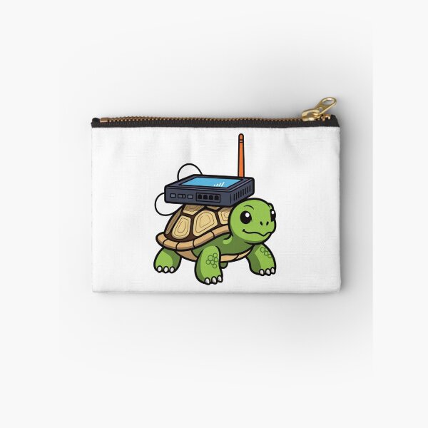 Item preview, Funny Slow WiFi Turtle - Relatable Tech Humor Sticker & Apparel designed and sold by ZYNORAworld.