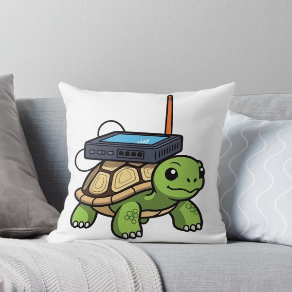 Item preview, Funny Slow WiFi Turtle - Relatable Tech Humor Sticker & Apparel designed and sold by ZYNORAworld.
