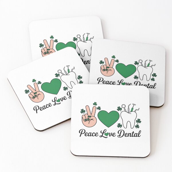 Item preview, Cute Dental St. Patrick's Day Peace Love Dental St. Patrick's Day Dental Squad designed and sold by FaithAbbott.