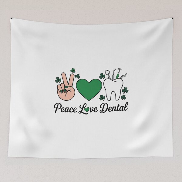 Item preview, Cute Dental St. Patrick's Day Peace Love Dental St. Patrick's Day Dental Squad designed and sold by FaithAbbott.