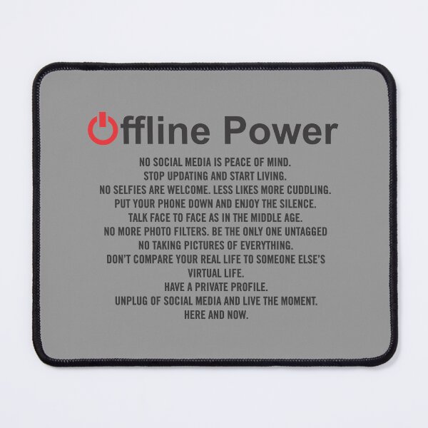 Item preview, Offline Power – Digital Detox Social Media Break Minimalist Typography Design designed and sold by artworkathome.