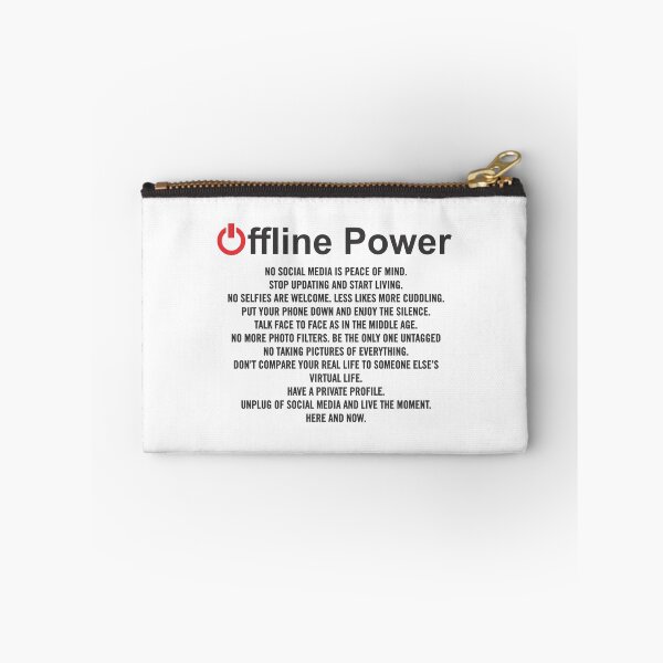 Item preview, Offline Power – Digital Detox Social Media Break Minimalist Typography Design designed and sold by artworkathome.