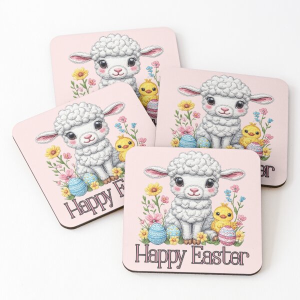Item preview, Cute Lamb And Chick Easter Eggs and Spring Flowers designed and sold by Forevermore.