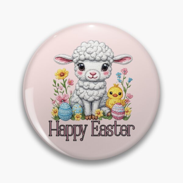 Item preview, Cute Lamb And Chick Easter Eggs and Spring Flowers designed and sold by Forevermore.