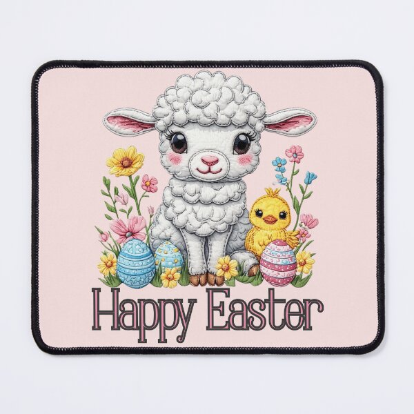 Item preview, Cute Lamb And Chick Easter Eggs and Spring Flowers designed and sold by Forevermore.