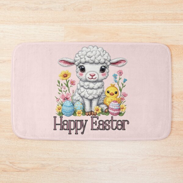 Item preview, Cute Lamb And Chick Easter Eggs and Spring Flowers designed and sold by Forevermore.