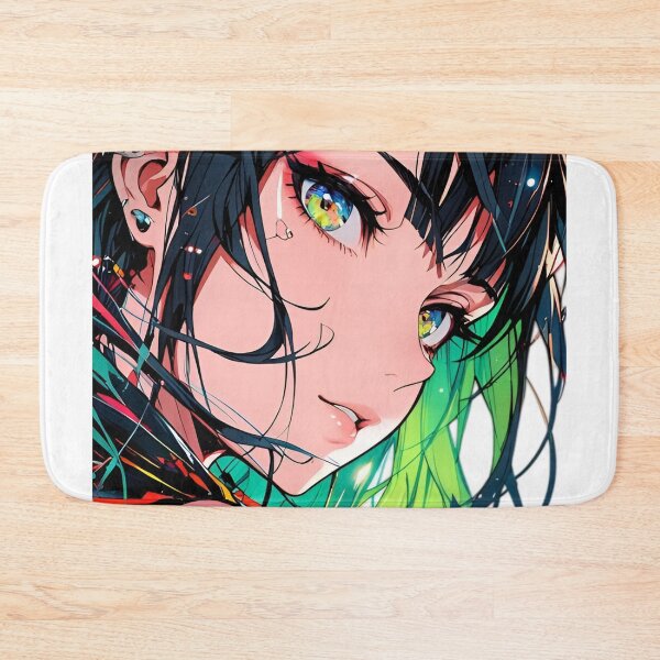 Item preview, Vibrant Anime Girl Portrait – Colorful Cyberpunk Manga Aesthetic Art designed and sold by Dyan4.