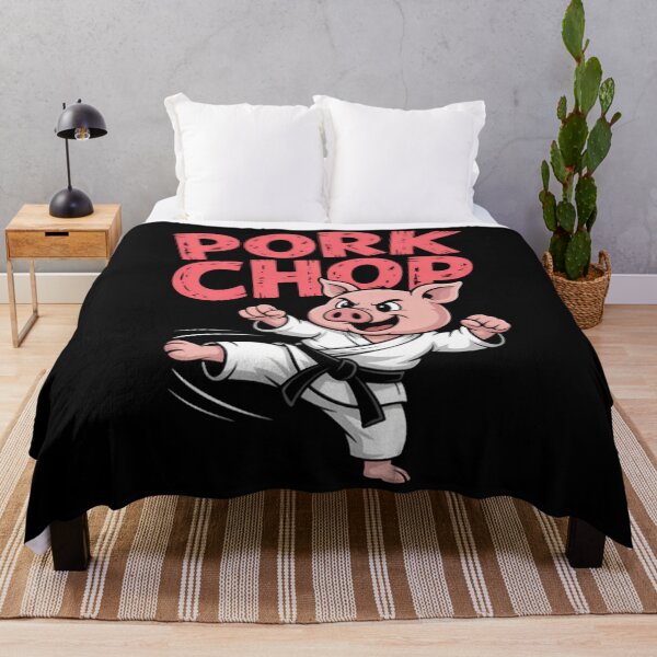 Item preview, Pig Karate Pork Chop Funny Pun Cute designed and sold by TiaLeuschke.
