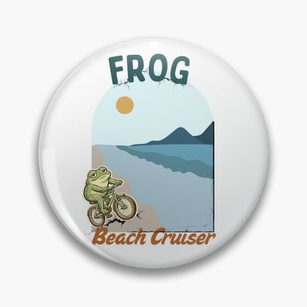 Item preview, Frog Beach Cruiser – Retro Vintage Cycling Frog Sunset Beach Graphic designed and sold by HOUSE OF TIST.
