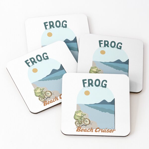 Item preview, Frog Beach Cruiser – Retro Vintage Cycling Frog Sunset Beach Graphic designed and sold by HOUSE OF TIST.