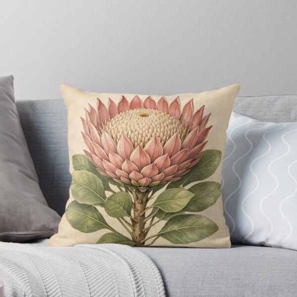 Item preview, Vintage King Protea Botanical Illustration - Protea Cynaroides Antique Botanical Print designed and sold by Darlin8888.