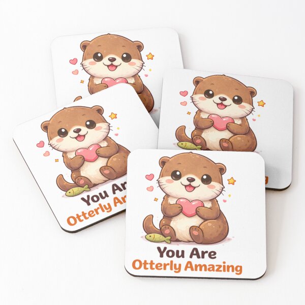 Item preview, You Are Otterly Amazing – Cute Otter Sticker for Animal Lovers designed and sold by Lovestickerco.