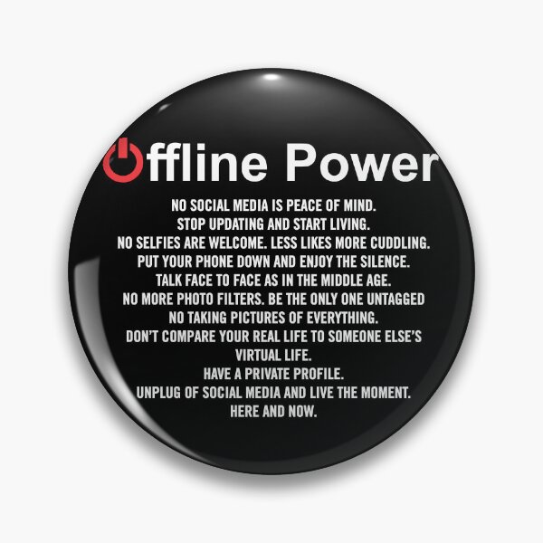 Item preview, Offline Power – Digital Detox Social Media Break Minimalist Typography Design designed and sold by artworkathome.