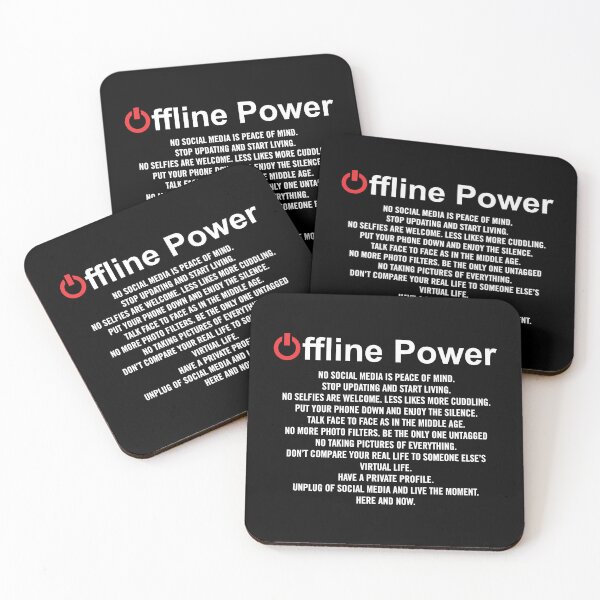 Item preview, Offline Power – Digital Detox Social Media Break Minimalist Typography Design designed and sold by artworkathome.