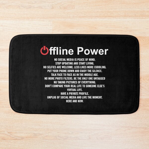 Item preview, Offline Power – Digital Detox Social Media Break Minimalist Typography Design designed and sold by artworkathome.