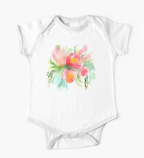 Cascading Protea Floral Bouquet One Piece - Short Sleeve