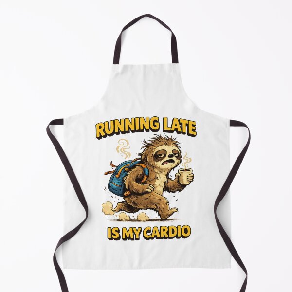 Item preview, Running Late Is My Cardio – Funny Sloth Coffee Shirt designed and sold by PawTheory.