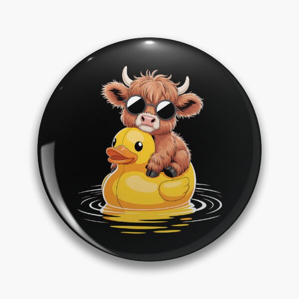Item preview, Cute Highland Cow Duck Pool Float Summer Vibes Swimming designed and sold by FaithAbbott.