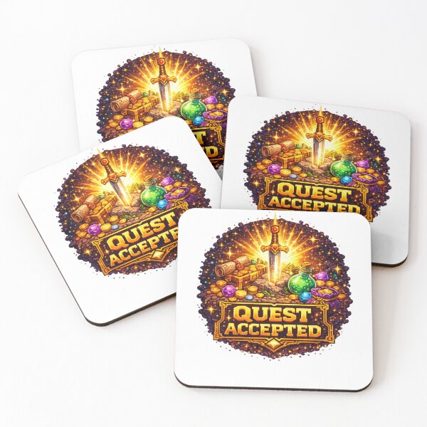 Item preview, Quest Accepted Retro Pixel RPG Gamer Design designed and sold by PixelForge24.