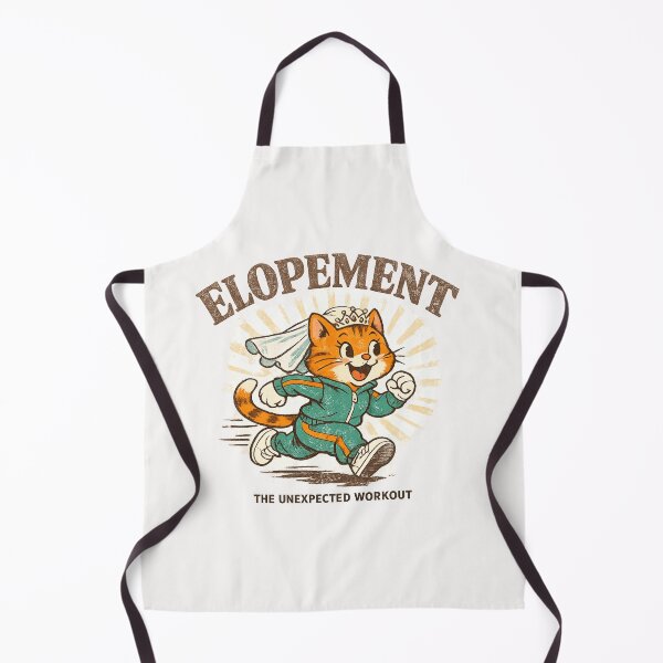 Item preview, Elopement The Unexpected Workout Cat Bride Funny Wedding Running Gift designed and sold by Pawsome Quotes.