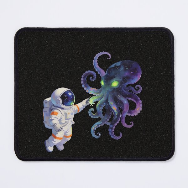 Item preview, Cute Astronaut and Cosmic Octopus – Whimsical Galaxy Space Creature Illustration designed and sold by cr6zym1nd.